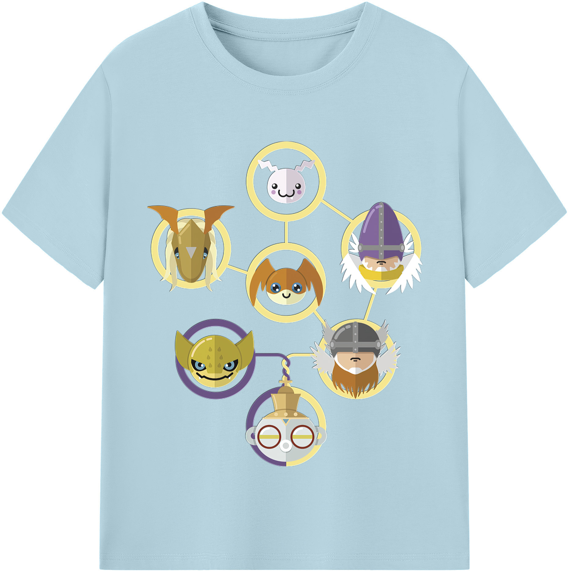 （画像用） Digimon デジタルモンスター/デジモン 綿100％半袖Tシャツ（フロントプリント）